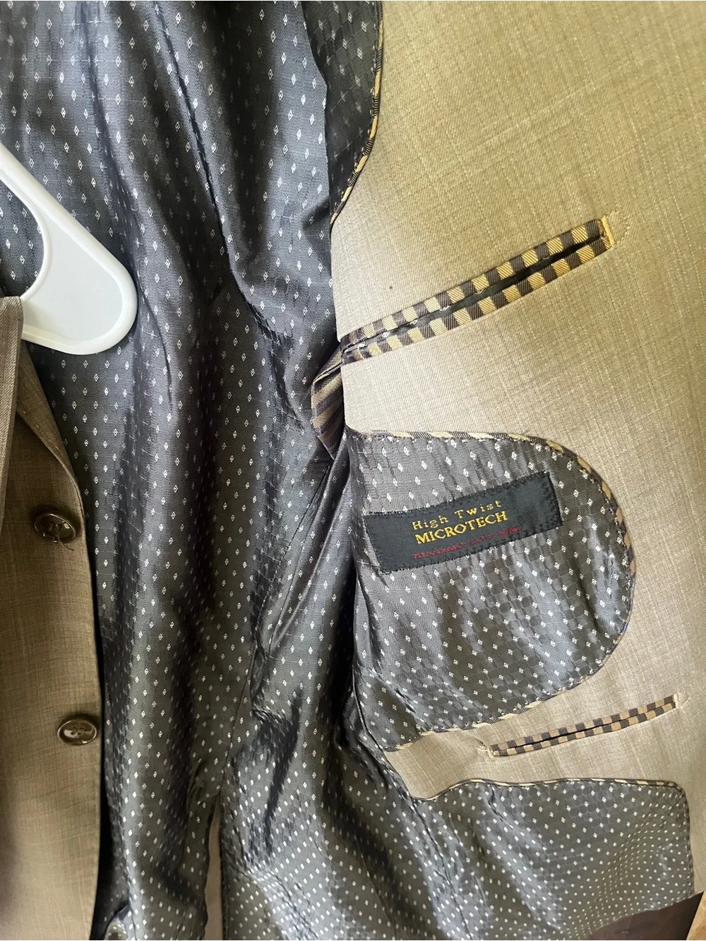Evan Picone Light Beige Men's Suit Blazer & Trousers